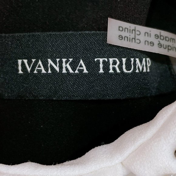 99% NEW IVANKA TRUMP BLACK DRESS WITH COLLARS - Picture 3 of 4